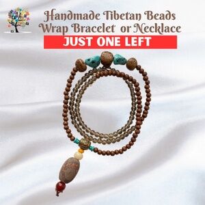 Handmade Tibetan Beads Wrap Bracelet Necklace